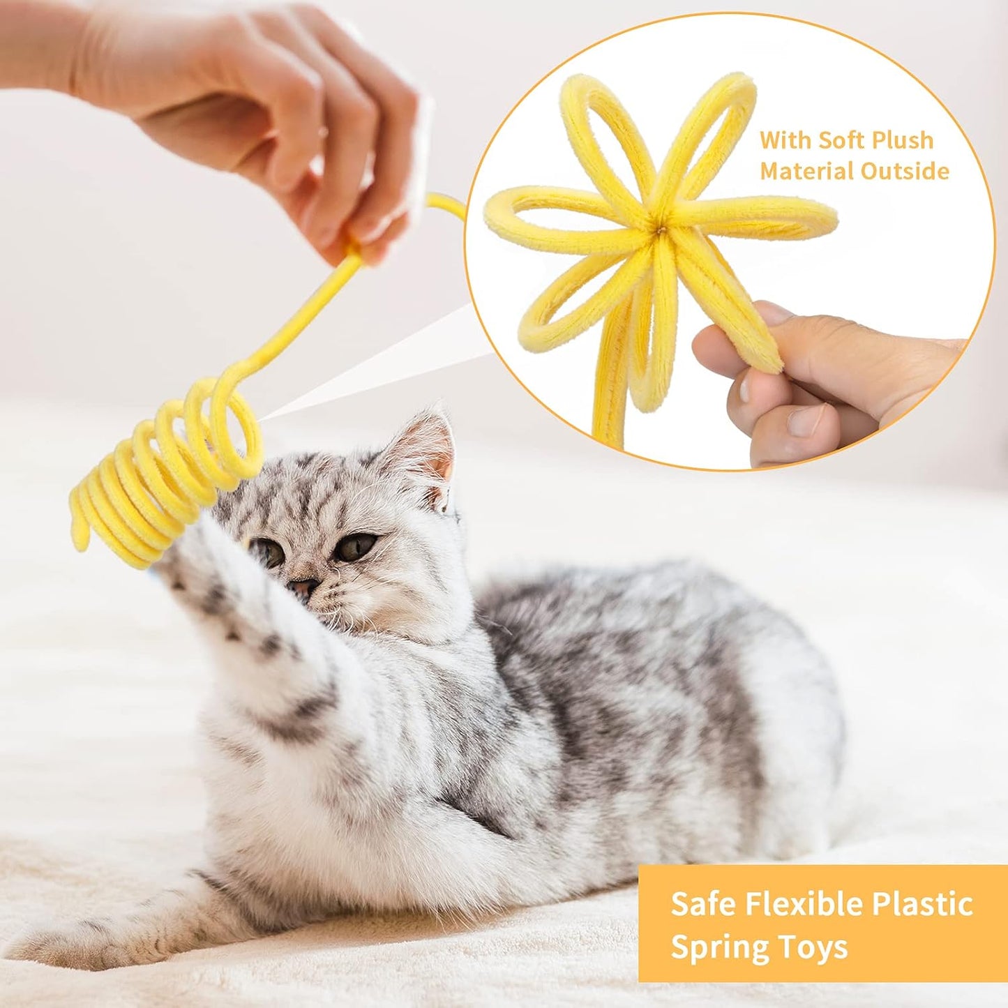 Cat Toy Balls, Woolen Yarn Cat Ball with Bell Inside,Indoor Interactive Cat Chew Toys for Kittens, 6 Pack