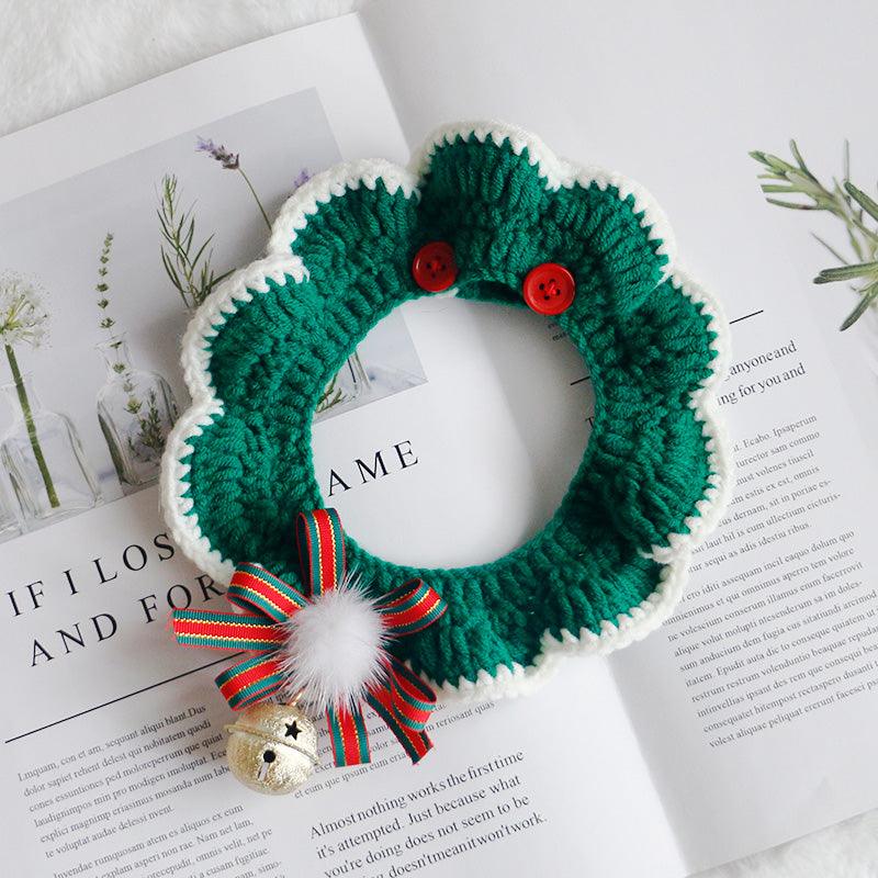 Festive Knitted Christmas Teddy Scarf