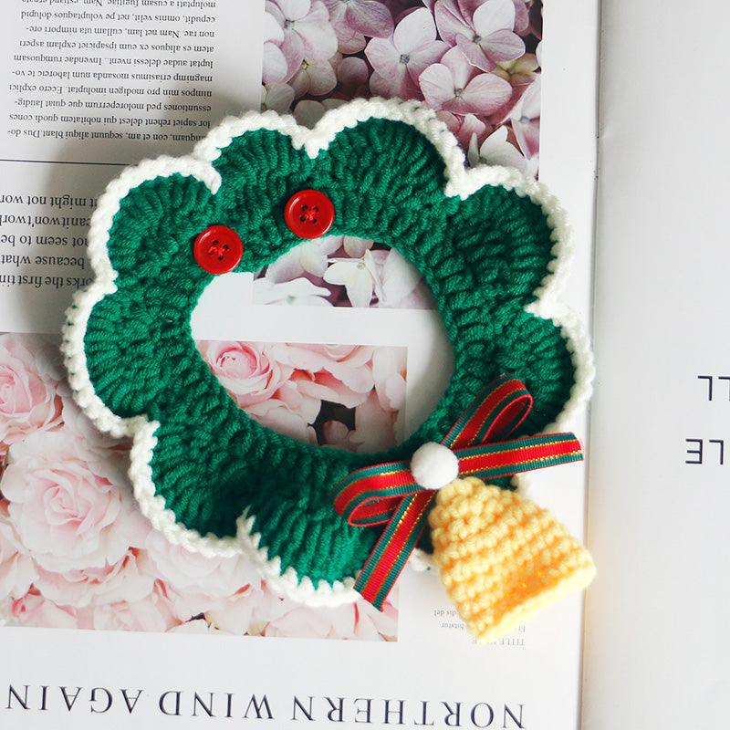 Festive Knitted Christmas Teddy Scarf
